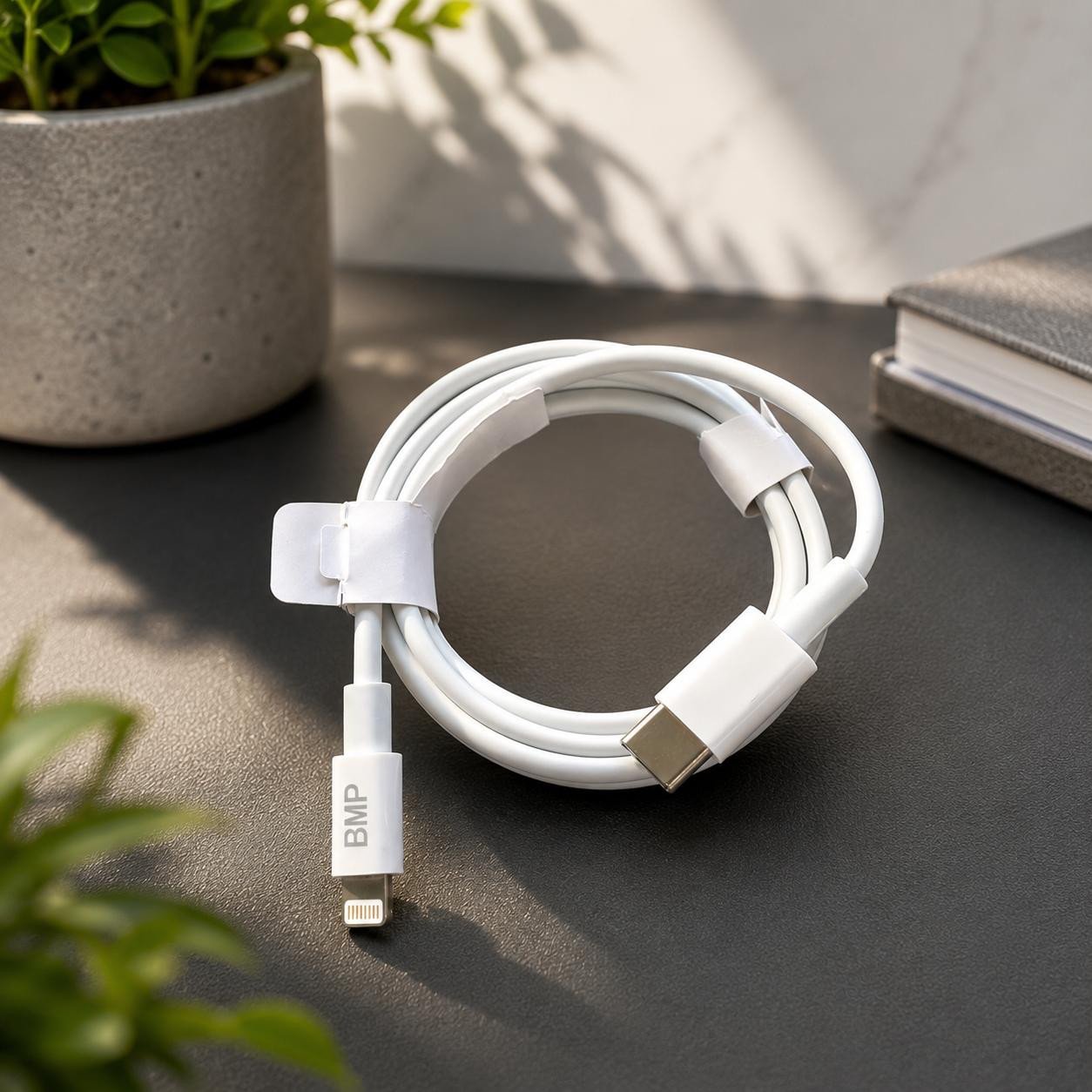 BritVolt USB-C to Lightning Fast Charging Cable | Apple Compatible | White